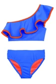 Saks Turuncu Biyeli Kız Çocuk Bikini Takım Db200621bt - 1