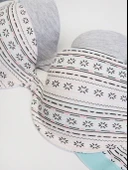 Koton Kar Desen-Gri-Desenli lastikli T-shirt Sütyen 2'li DS132-2SU - 2