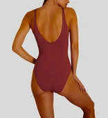 Dekoltesi geçme detaylı toparlayıcı mayo - 10