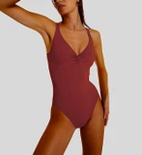 Dekoltesi geçme detaylı toparlayıcı mayo - 9