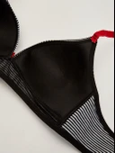 SİYAH-SİYAH BEYAZ ÇİZGİLİ 2 Lİ SÜTYEN DS200022FB-2 - 3