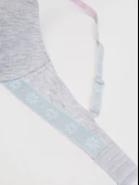 Koton Kar Desen-Gri-Desenli lastikli T-shirt Sütyen 2'li DS132-2SU - 4