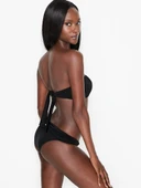 Metal aksesuarlı straplez bikini üstü - 2