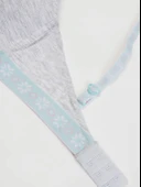 GRİ DESENLİ LASTİKLİ KAPLI FIRST BRA - 2