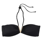 Metal aksesuarlı straplez bikini üstü - 1