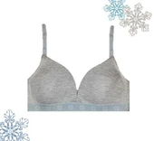 GRİ DESENLİ LASTİKLİ KAPLI FIRST BRA - 1