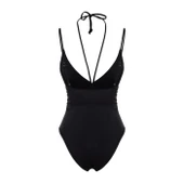 V yaka yanı büzgü detaylı mayo - 8