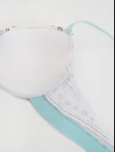 Koton Kar Desen-Gri-Desenli lastikli T-shirt Sütyen 2'li DS132-2SU - 3