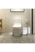 SAS beyaz çöp kovası wc fırça set 2 li set 5 lt - 6