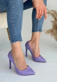Hillar Lila Cilt Stiletto Ayakkabı thumbnail 3
