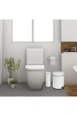 SAS beyaz çöp kovası wc fırça set 2 li set 5 lt - 7