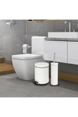 SAS beyaz çöp kovası wc fırça set 2 li set 5 lt - 8
