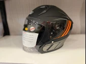 KASK CRN 620 AİR ÇENESİZ MAT SİYAH/TURUNCU - 1