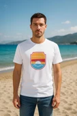 Erkek Bisiklet Yaka %100 Pamuk Köyceğiz Baskılı Kısa Kollu T-shirt - 1