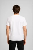 Erkek %100 Pamuk Bisiklet Yaka Baskılı T-shirt - 2