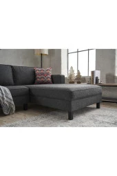 Evdebiz Kale Serisi L Köşe Koltuk Keten Antrasit Sağ - 4