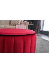 Evdebiz Kırmızı Lindy Puf - 2