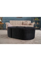 Evdebiz Siyah Alya Puf - 2