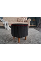 Evdebiz Siyah Lindy Puf - 3