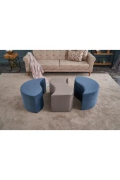 Evdebiz Mavi Alya Puf - 4