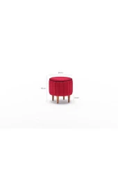 Evdebiz Kırmızı Lindy Puf - 7