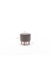 Evdebiz Lindy Puf Gri - 7