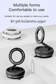 Plentiful Manyetik Araç Telefon Tutucu 360 Derece Dönebilir Araç Cam Ayna Uyumlu K11 thumbnail 2
