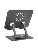 Plentiful Stand 360 Derece Dönebilen Metal Alüminyum Katlanır Tablet Stand D3 Antrasit thumbnail 2