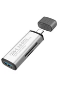 Plentiful Type-C 3in1 Usb Kart Okuyucu Micro Sd Card Reader Çevirici Dönüştürücü Usb 3.0 OTG Adaptör - 1