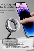 Plentiful Manyetik Araç Telefon Tutucu 360 Derece Dönebilir Araç Cam Ayna Uyumlu K11 thumbnail 3