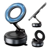 Plentiful 360° Dönebilen Vakumlu Manyetik Telefon Tutucu Ayna Cam Araba Uyumlu - 1