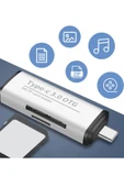 Plentiful Type-C 3in1 Usb Kart Okuyucu Micro Sd Card Reader Çevirici Dönüştürücü Usb 3.0 OTG Adaptör - 2