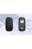 Plentiful Rgb Işıklı Şarjlı Kablosuz 2.4G+Bluetooth Mouse Sessiz Siyah thumbnail 4