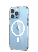 İPhone 16 Pro Max için Kılıf Kamera Korumalı Magsafe Wireless Şarj Özellikli Şeffaf Kılıf - 5