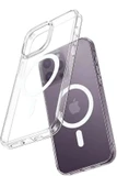 İPhone 16 Pro Max için Kılıf Kamera Korumalı Magsafe Wireless Şarj Özellikli Şeffaf Kılıf - 1