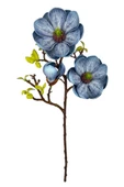 Yapay Çiçek Eva Mavi Manolya 2 Çiçek 1 Tomurcuk Uzun Dal Çiçek Flowers 55cm Gerçeksi Doku - 2