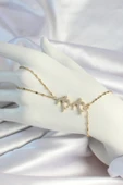 Zincirli Gold Renk Kuş Figürlü Şahmeran - EBJ250530W34416 - 1