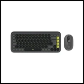 Logıtech Pop Icon Combo, Siyah-yeşil, 920-013075, Kablosuz, Türkçe Q, Klavye Mouse Set - 1