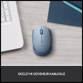 Logıtech 910-006866, M171 Bluegrey, Usb Nano 2,4g Kablosuz, 1000dpi, Optik, 3 Tuşlu, 12ay Pil Ömrü, Mouse - 2