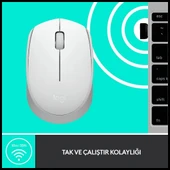 Logıtech 910-006867, M171 White, Usb Nano 2,4g Kablosuz, 1000dpi, Optik, 3 Tuşlu, 12ay Pil Ömrü, Mouse - 4
