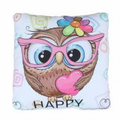 Baykuş Puf Yastık Happy - 1