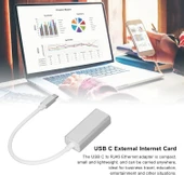 Plentiful Type-C Gigabit RJ45 Ethernet Çevirici 1000Mbps Mac/Win Uyumlu - 4