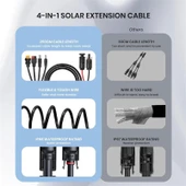ONTECH - Flexsolar 4 In 1 Cable Güneş Enerjisi İstasyonu Jeneratörü Ve Güneş Paneli İçin Anderson Adaptör - 2
