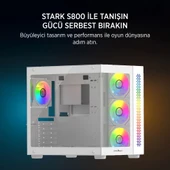 TEKNOTEG - JAMES DONKEY STARK S800 4X ARGB BEYAZ GAMING KASA - 2