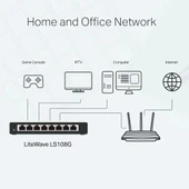 TEKNOTEG - TP-LINK LS108G 8PORT 10/100/1000 YÖNETİLEMEZ SWITCH - 4