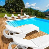 Omnipazar SY-2536 Kahverengi Brezza Royal Rattan Lüks Şezlong 2'li Set - 4