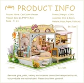 CUTEBEE DIY Ahşap Dollhouse Seti - 3
