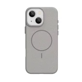 Gpack Apple iPhone 15 Plus uyumlu Kılıf Deri Desen M-Safe Özellikli Lichee Silikon thumbnail 3