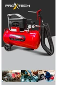 PROXTECH En Çok Tercih Edilen 2HP 50 Litre 8Bar Hava Kompresörü Boya Tabancası ,15Mt Spiral Hortum Boya Set - 3