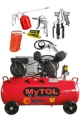 MYTOL 200 Litre Hava Kompresörü 8 Bar 3 Hp Ve 5 Parça Havalı Alet Seti - 1